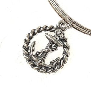 ALEX AND ANI ANCHOR CHARM BANGLE BRACELET